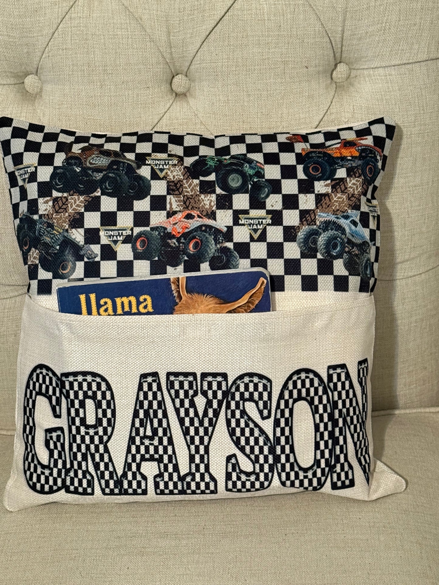 Monster Truck Pocket Pillow