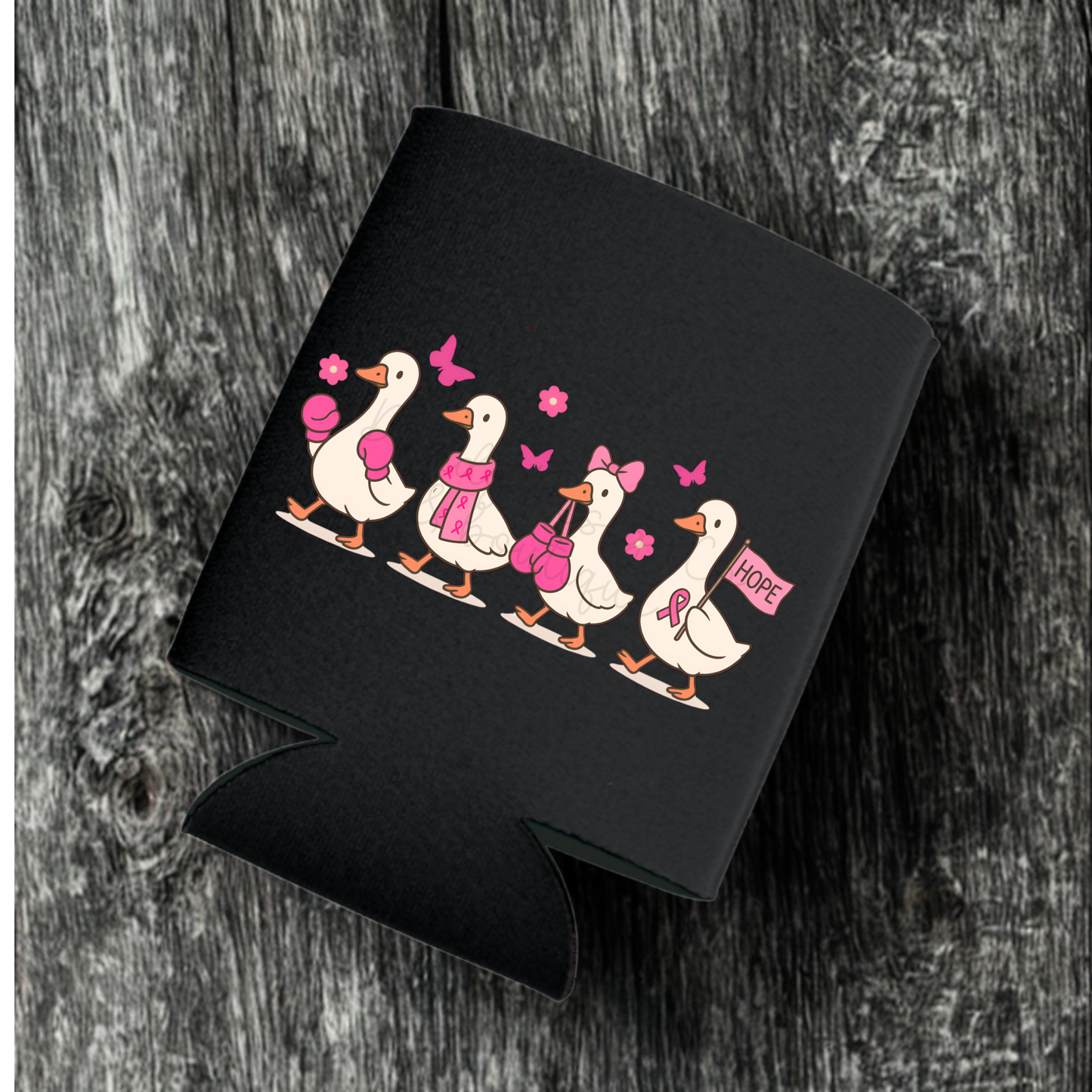 Breast Cancer Awareness Goose - Foam Can Cooler