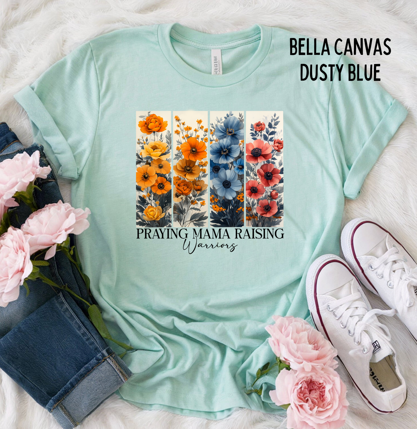 Praying Mama Raising Warriors Short Sleeve T-Shirt