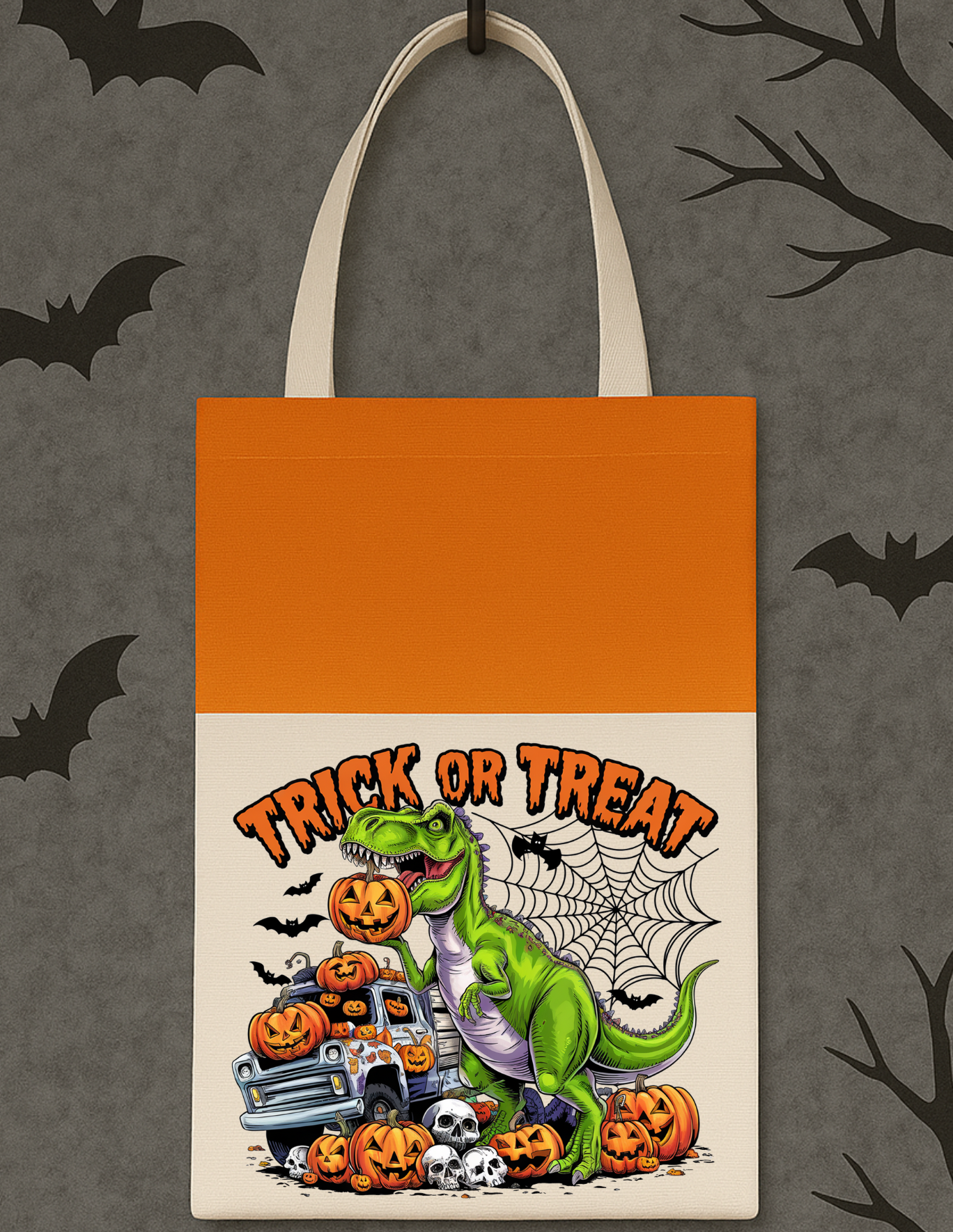 Dino Trick or Treat Tote