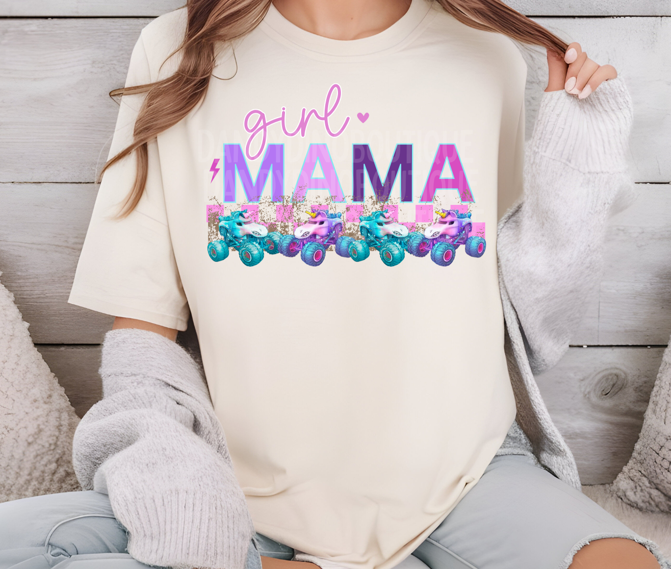Girl Mama Monster Truck Short Sleeve