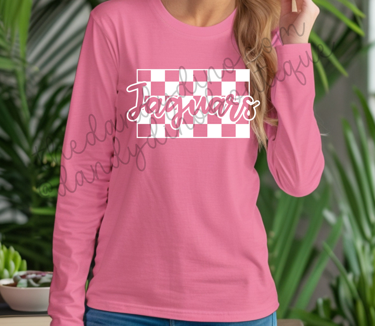 Jaguars Checkered Block - Long Sleeve