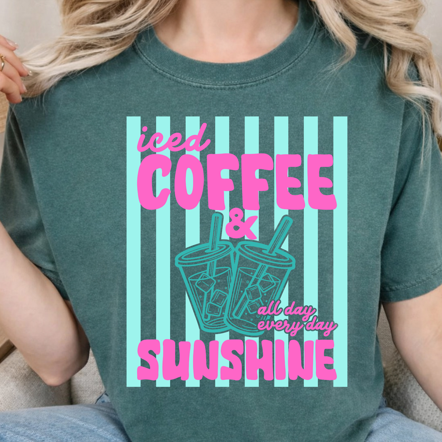 Iced Coffee & Sunshine - Comfort Colors Short Sleeve
