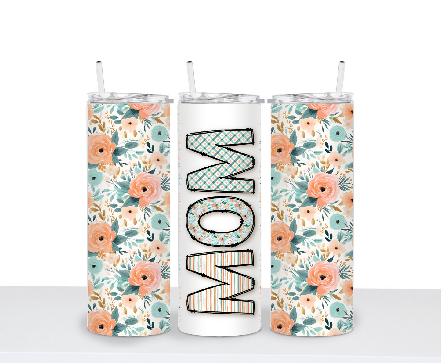 Floral Mom Tumbler - 20oz