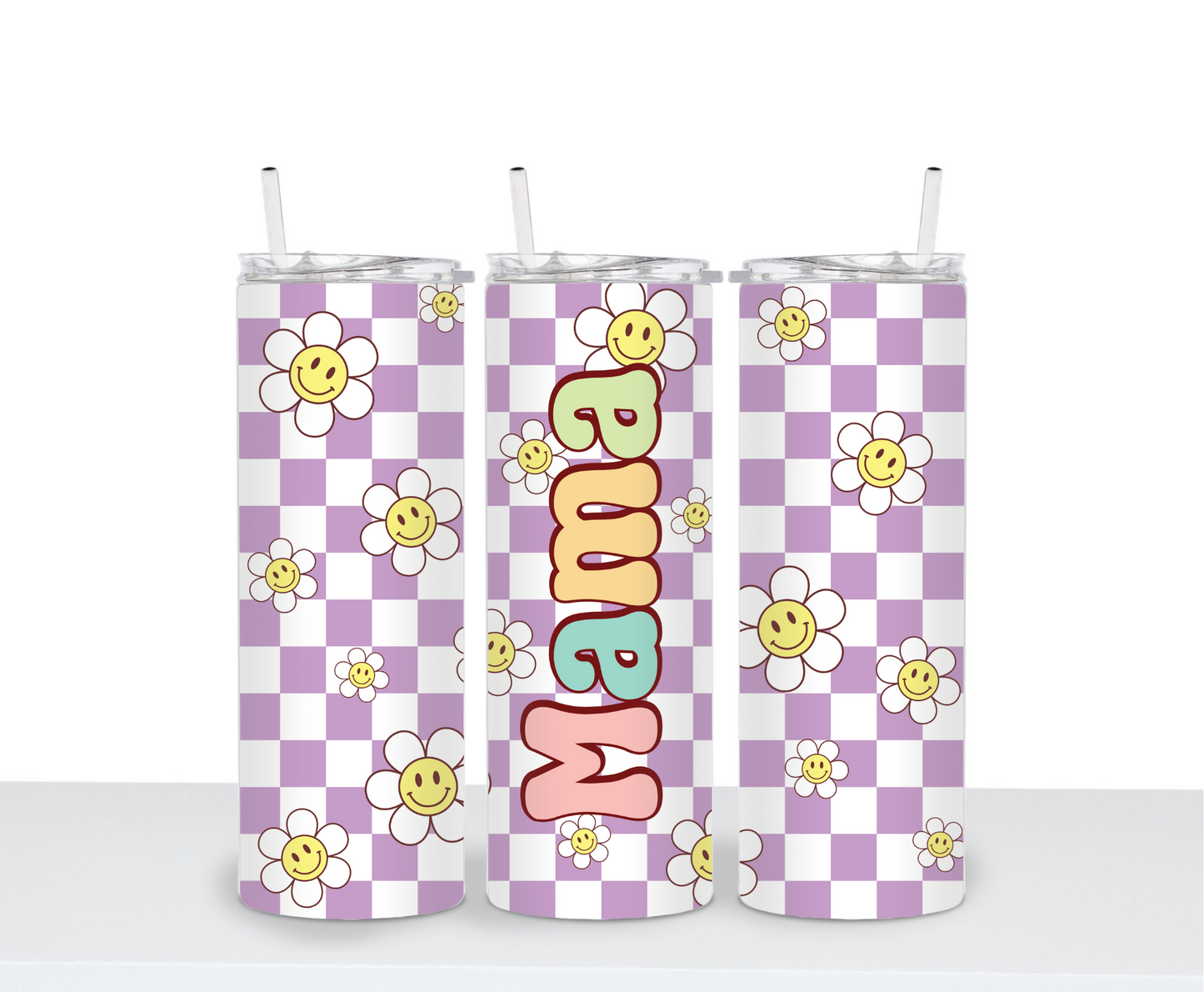 Daisy Smiley Mama Tumbler - 20oz