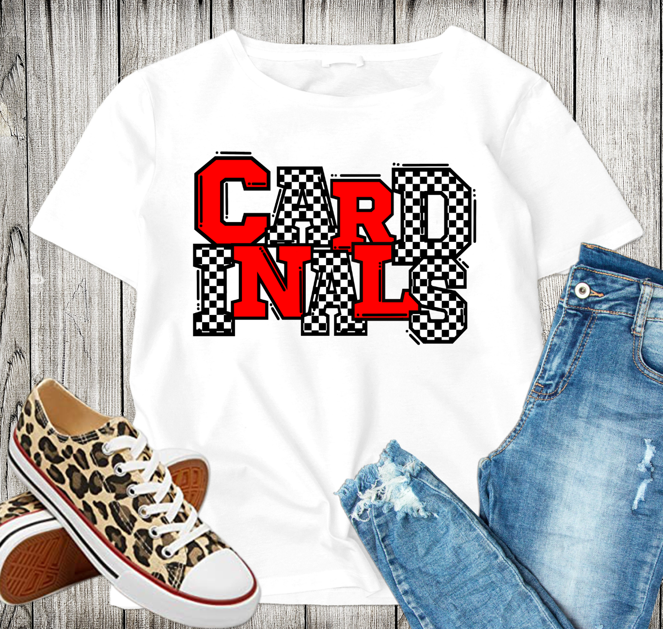 Cardinals Checkered Short Sleeve