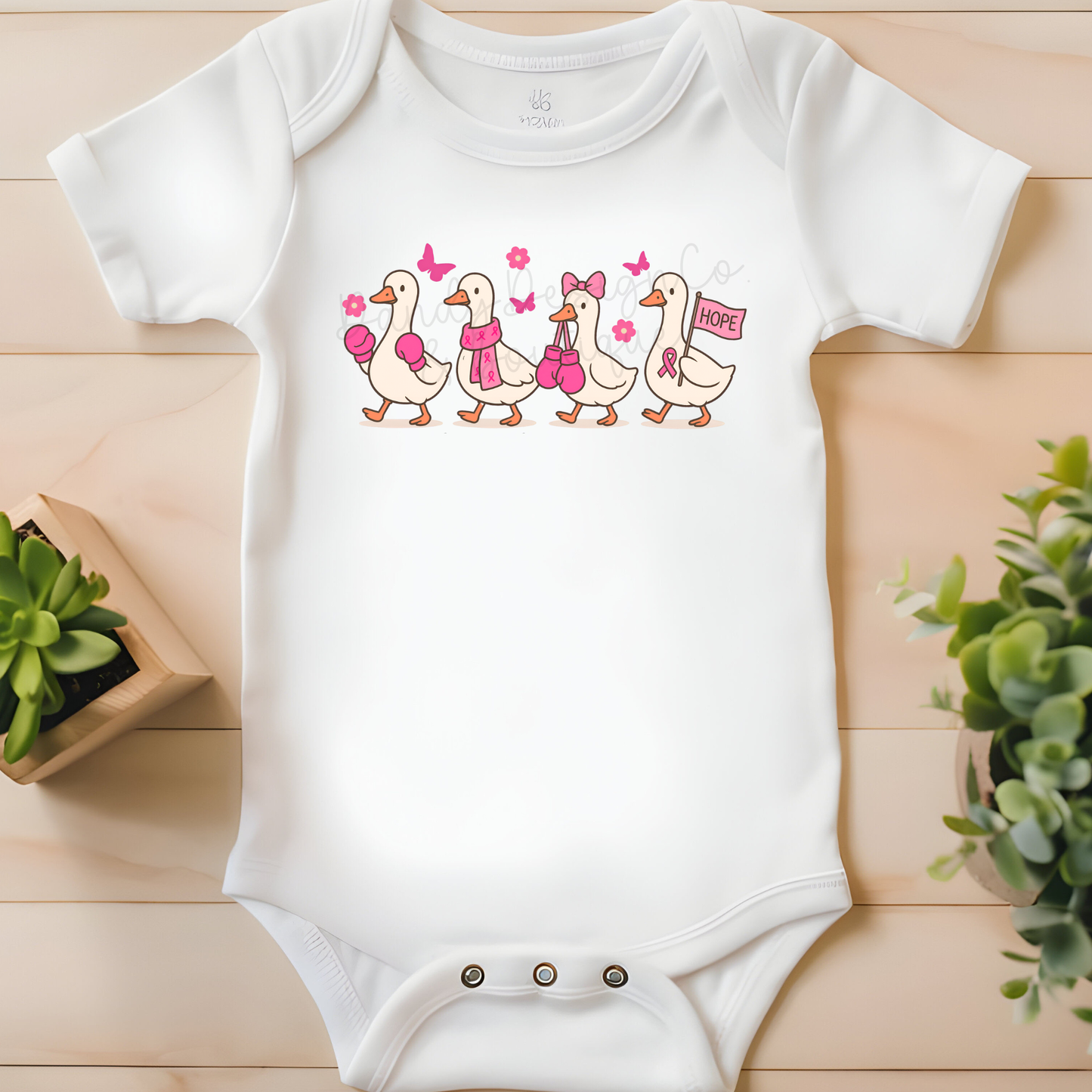 Breast Cancer Awareness Goose - Infant Bodysuit
