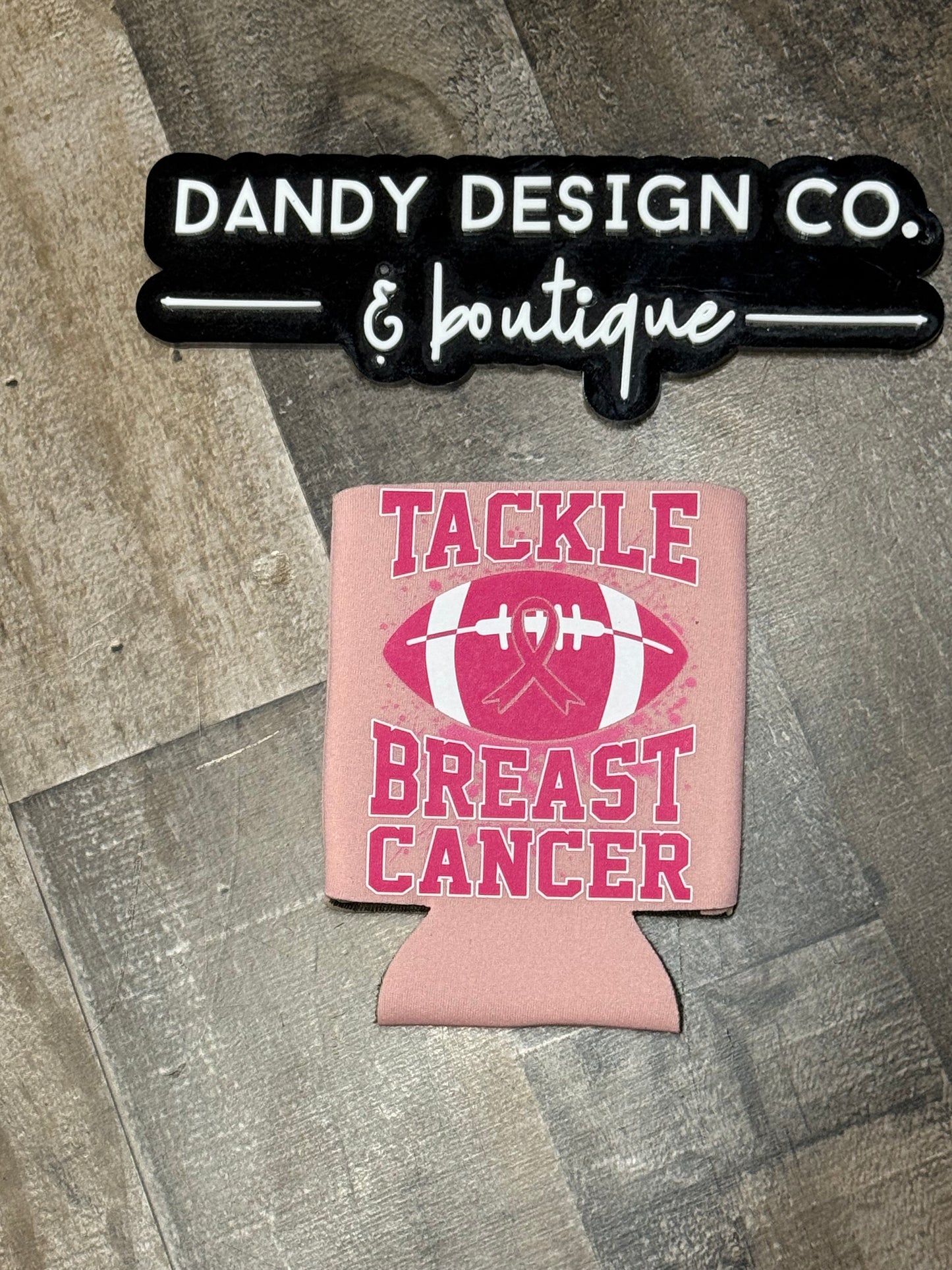 Tackle Breast Cancer Koozie