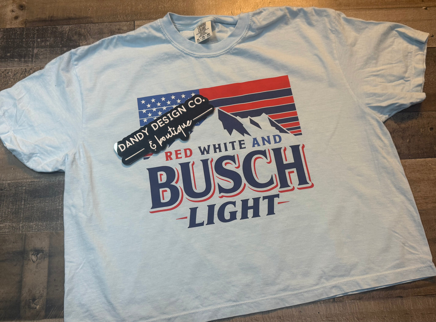 XL Red White Beer CROP Women’s Short Sleeve