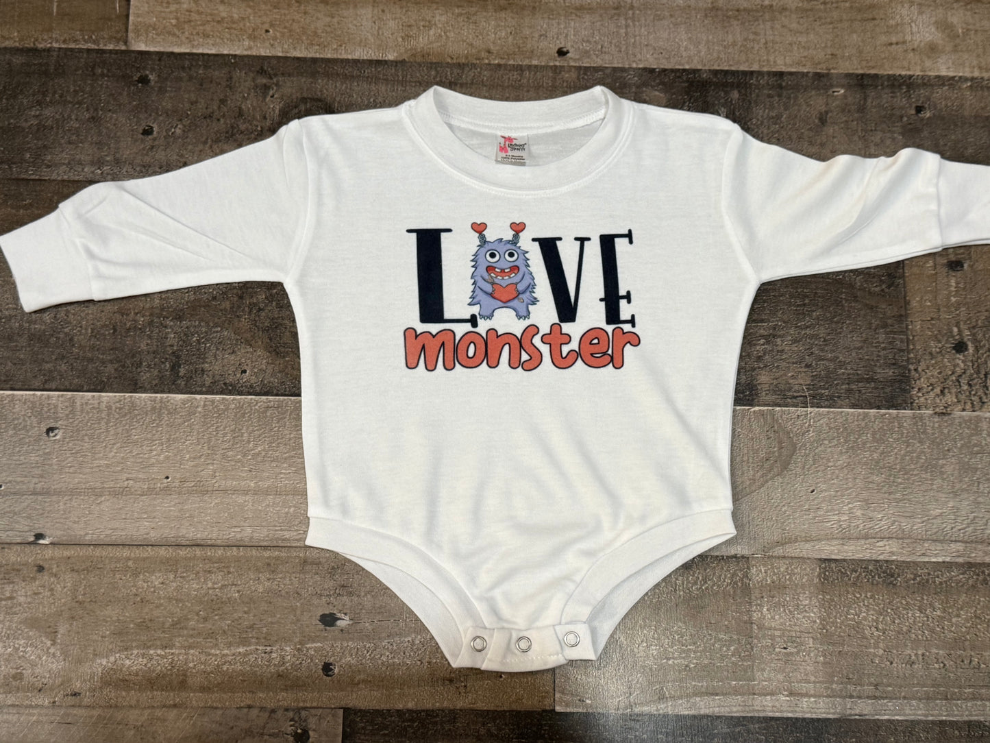 0-3M Love Monster Long Sleeve Bubble