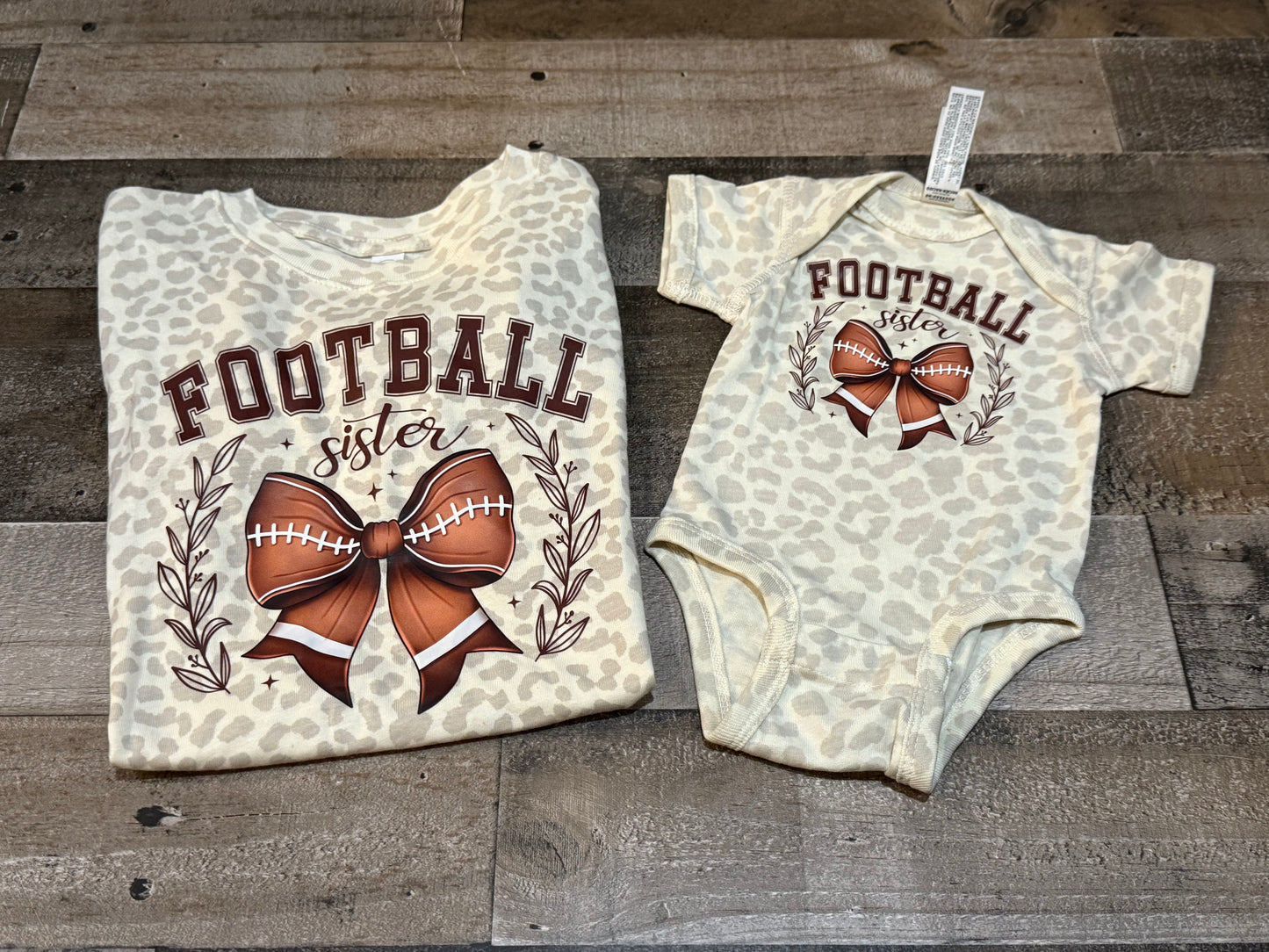 Football Sister Onesie/Short Sleeve