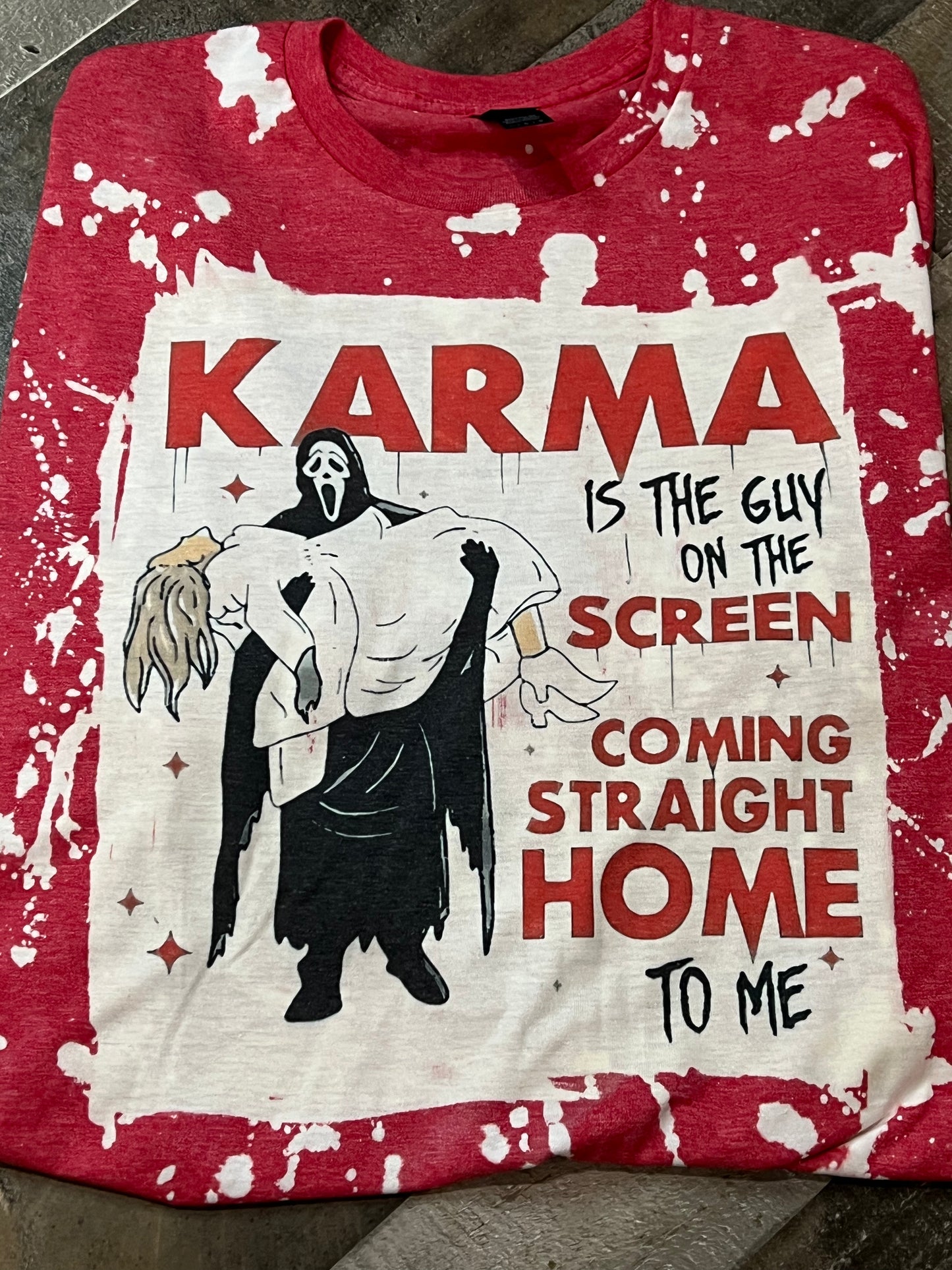 AL - Karma On The Screen Bleached Short Sleeve