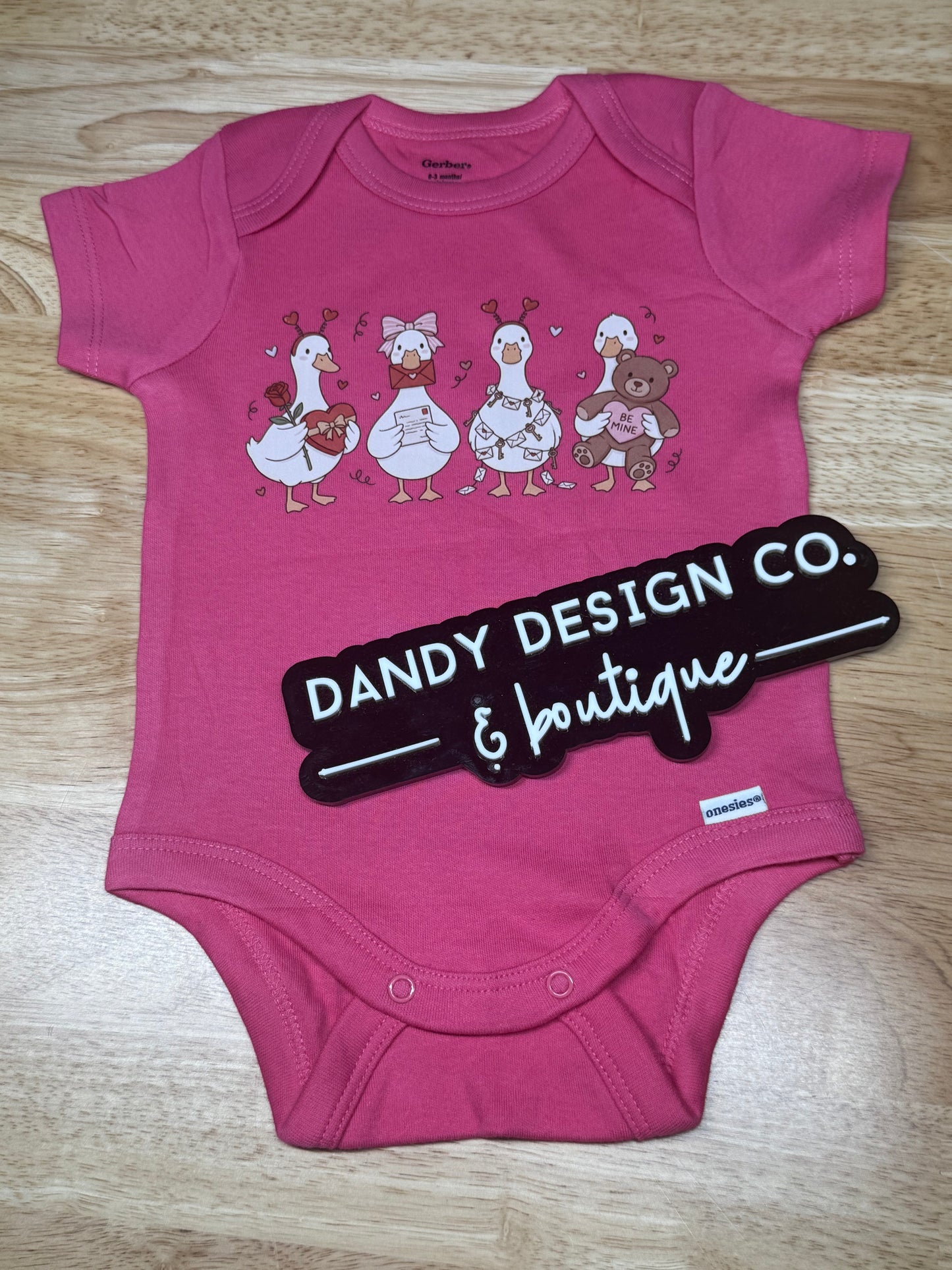 0-3M Valentine Goose Bodysuit