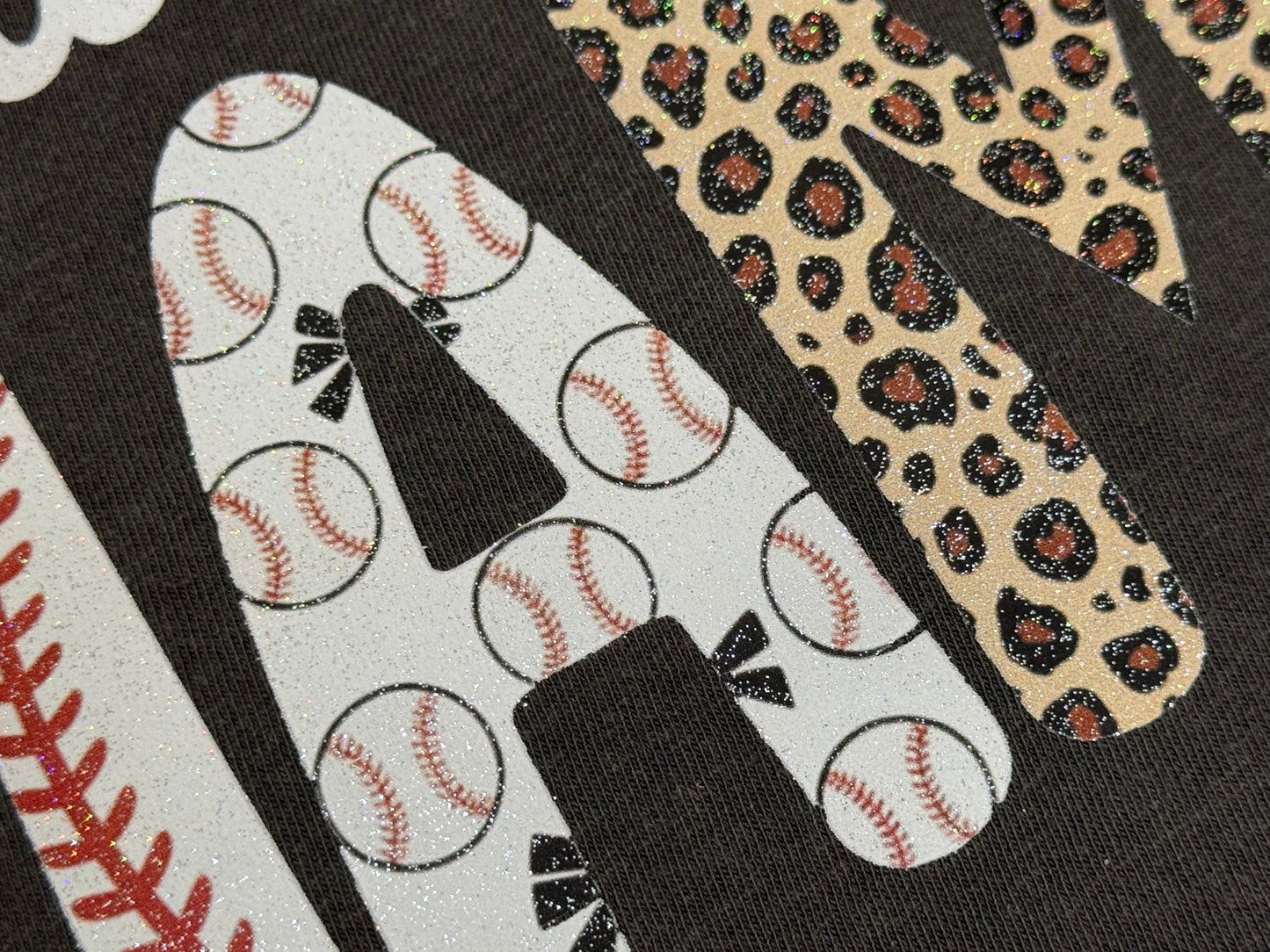 RTS - Baseball Mama Glitter Comfort Colors Short Sleeve