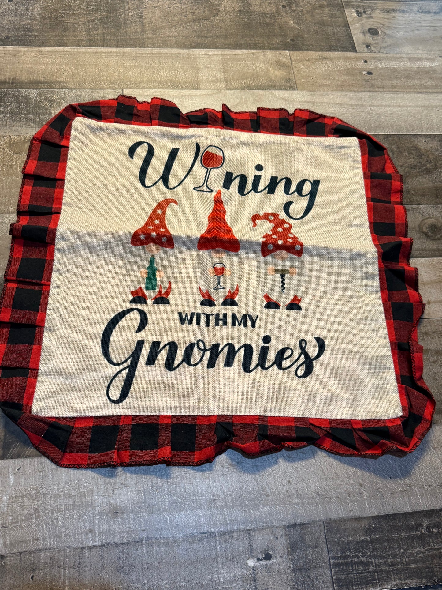 Wining Gnomies Pillow Case