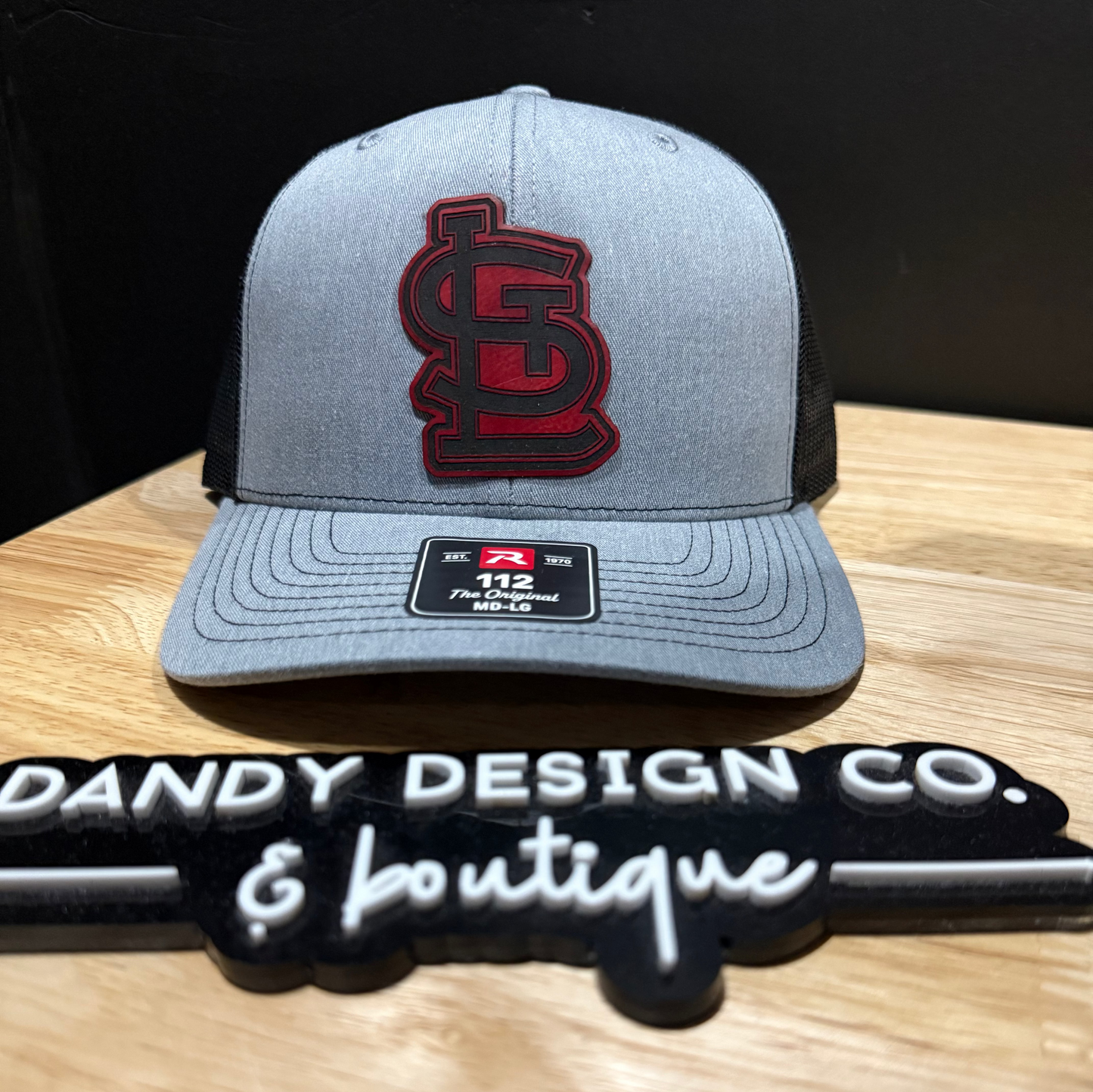 STL Leather Patch Mesh Adjustable SnapBack Hat