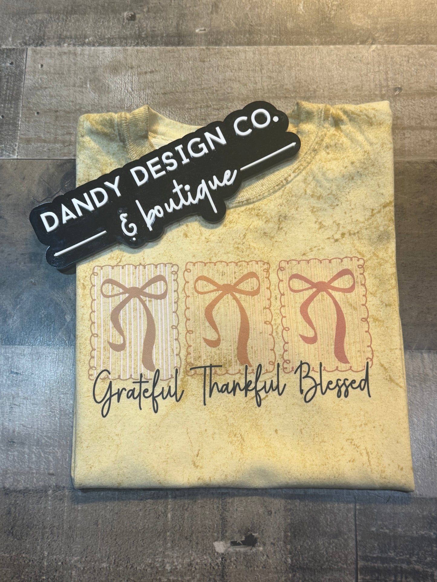 YS Grateful Thankful Bow Short Sleeve