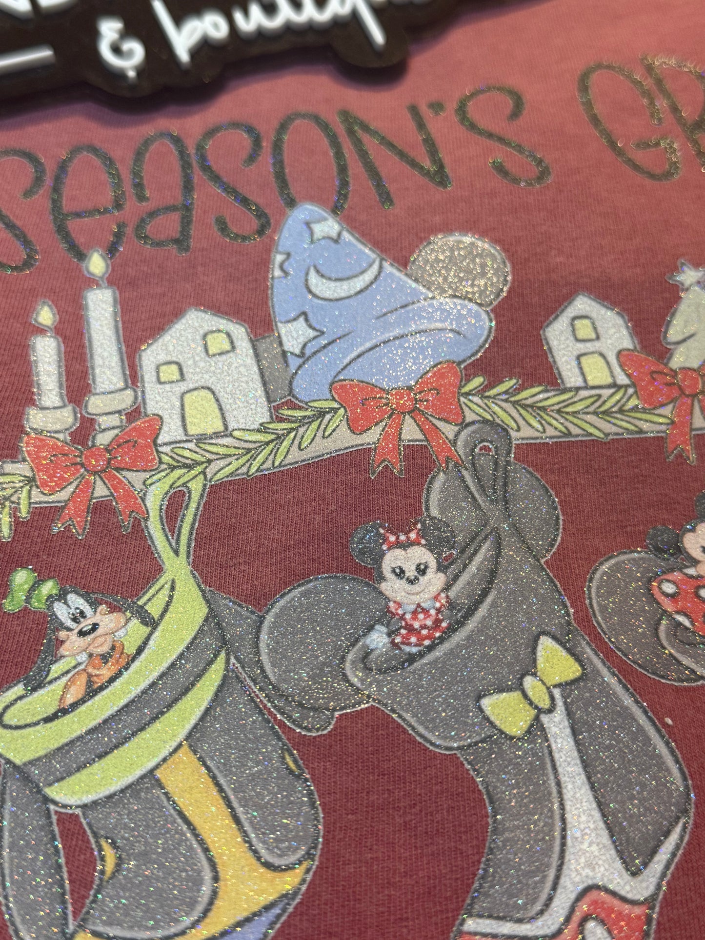 L Season’s Greetings GLITTER Short Sleeve