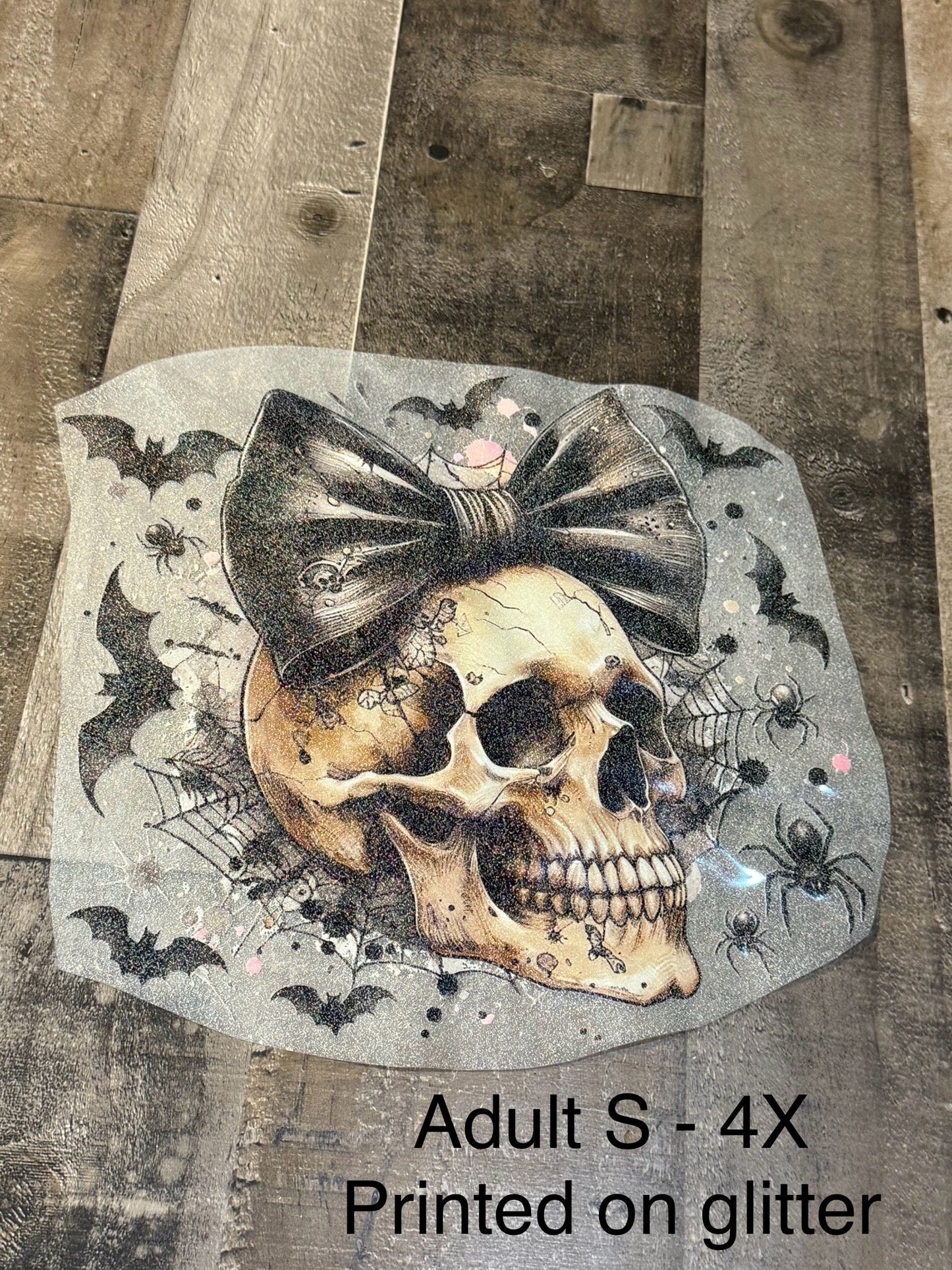 ADULT MYSTERY TEE - Skull Bow Glitter