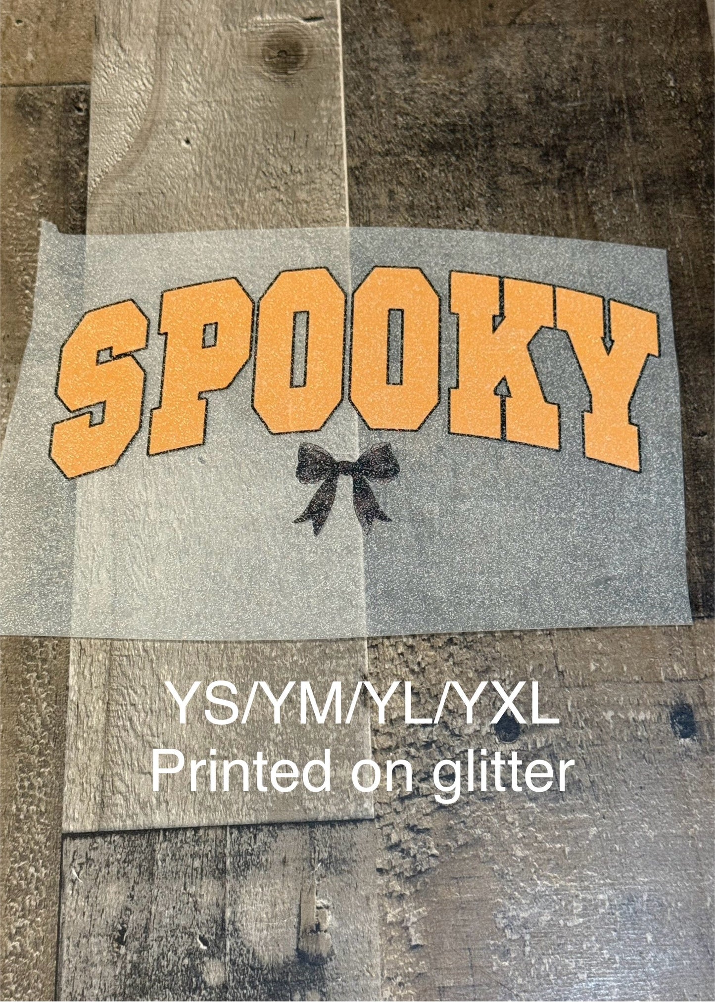 YOUTH MYSTERY TEE - Spooky Varsity Glitter
