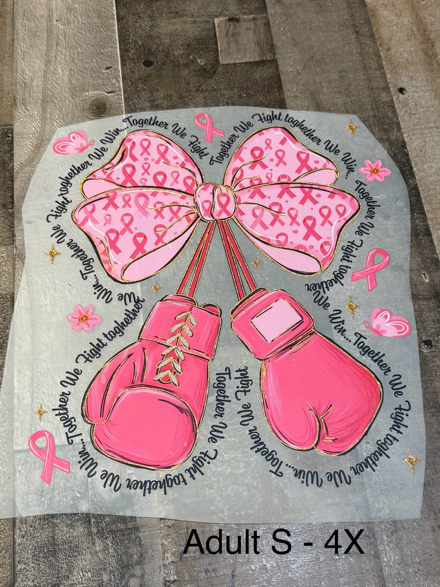 ADULT MYSTERY TEE - Breast Cancer Glove Bow