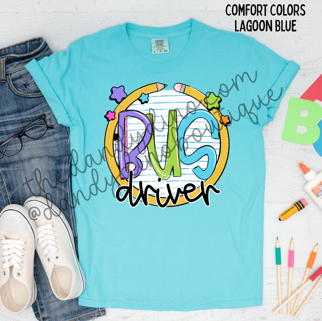 Bus Driver Composition Pencil Short Sleeve