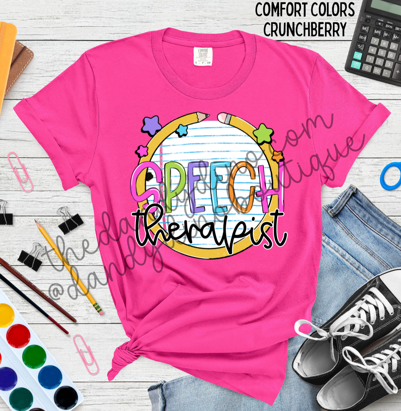 Speech Therapist Composition Pencil Short Sleeve