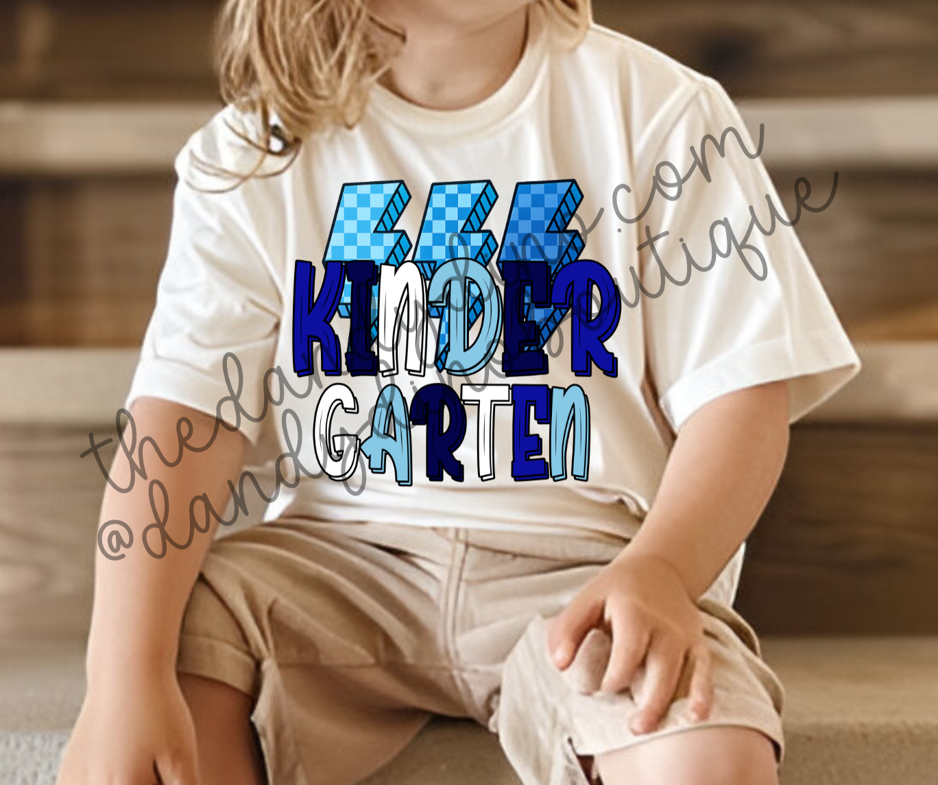Blue Checkered Lightning Grade Level Short Sleeve