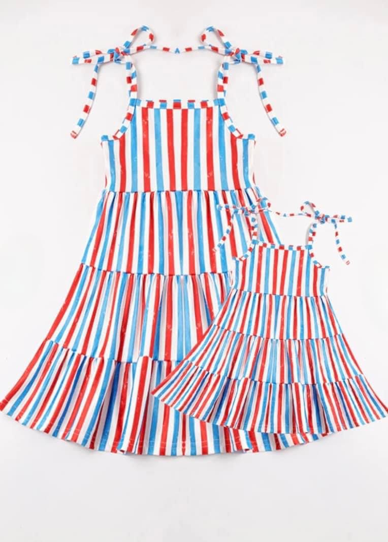 Mom+Me Stripe Tiered Dress