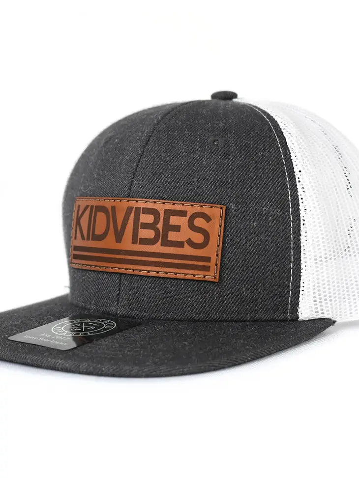 KIDVIBES Snapback - Charcoal/White Mesh