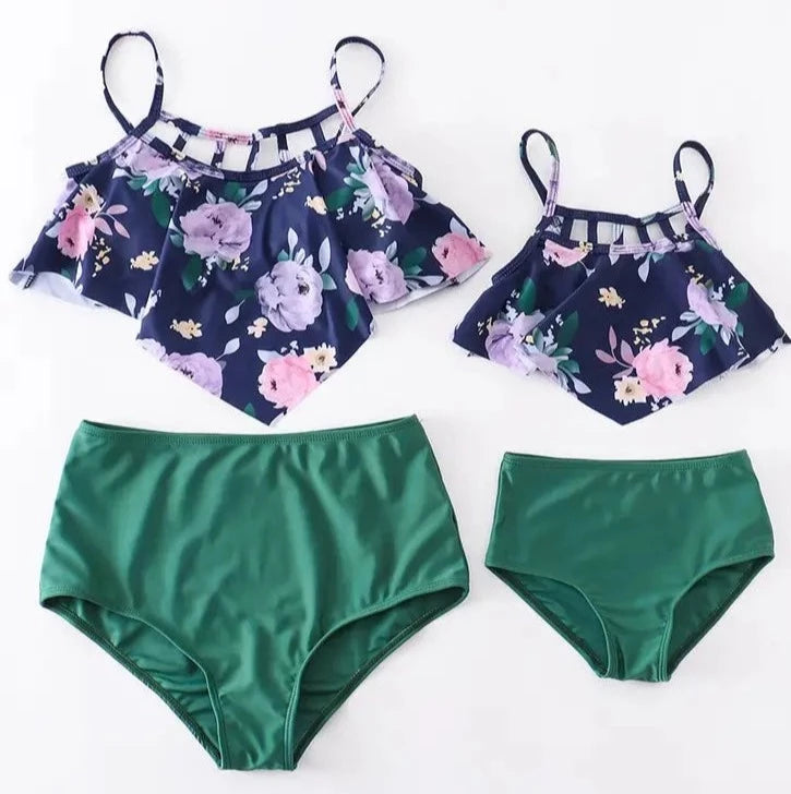 Mom+Me High Waist 2-Piece Swim Set