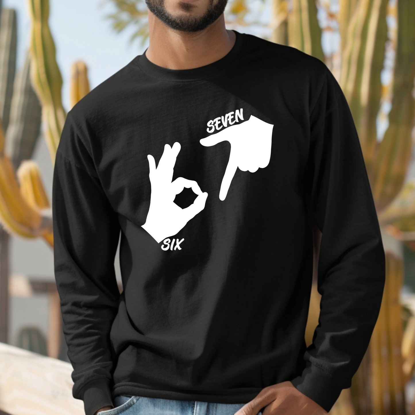 67 Hand Sign - Long Sleeve