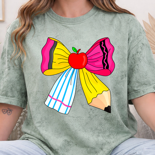 Pencil Notebook Bow - Short Sleeve