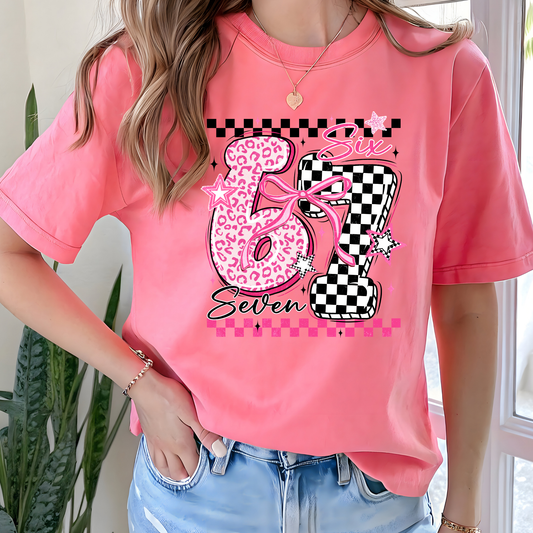 67 Checkered Bow - Short Sleeve