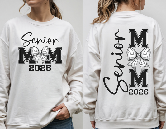 Volleyball Senior Mom Bow - Sweatshirt
