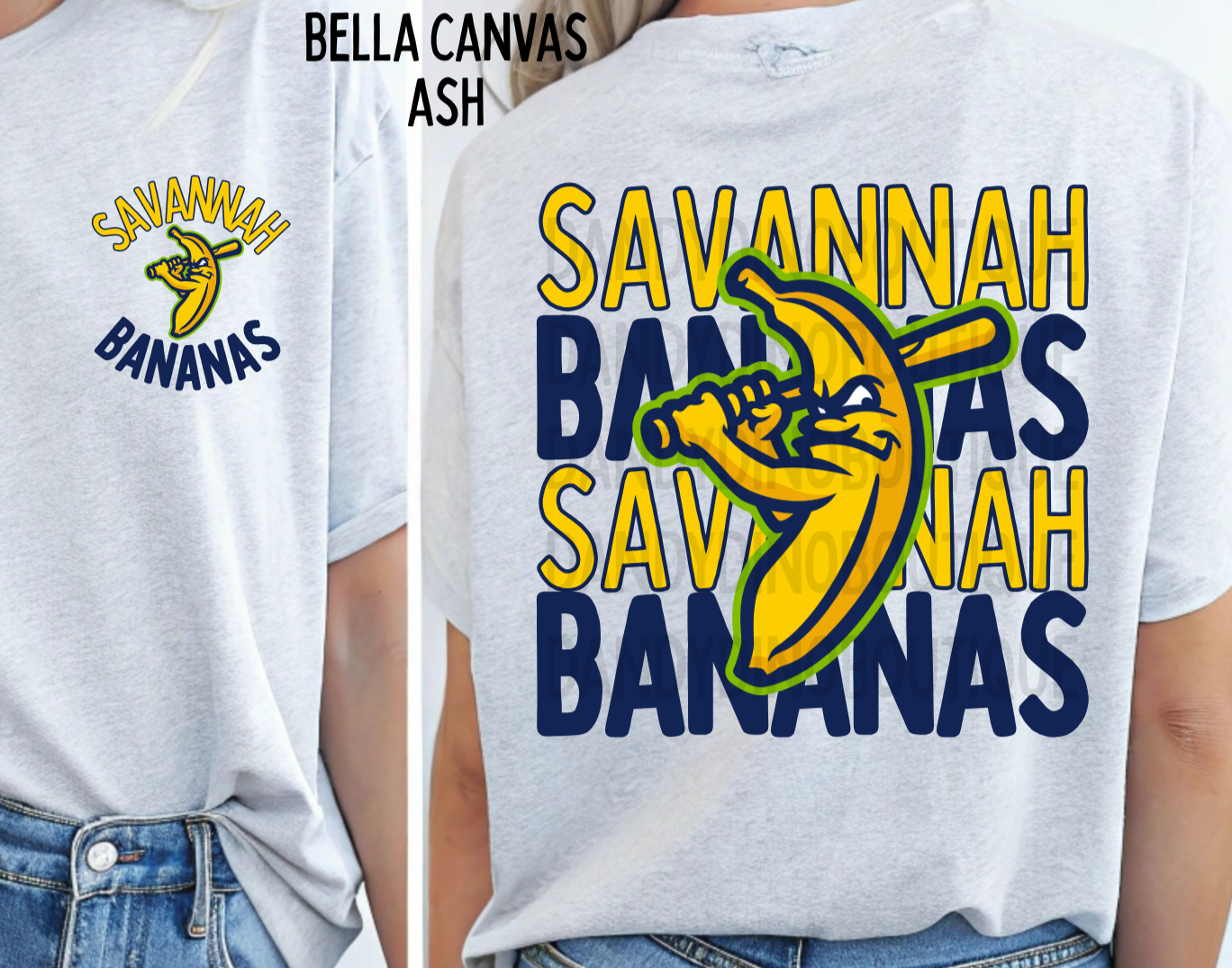 Banana Baseball Stacked - Short Sleeve
