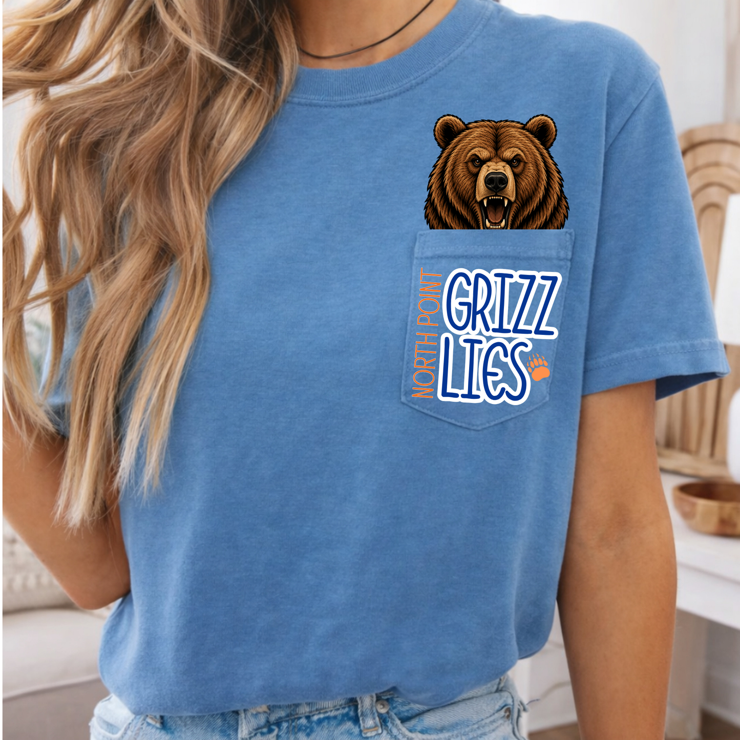 School Mascot Pocket Tee - Short Sleeve Pocket