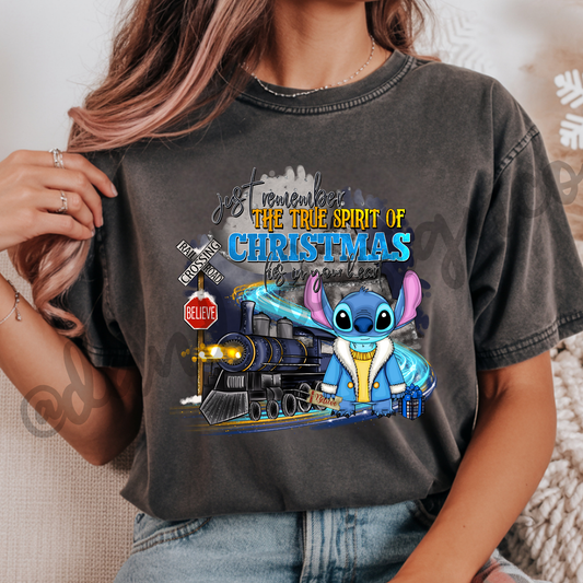 Blue Alien Train - Short Sleeve