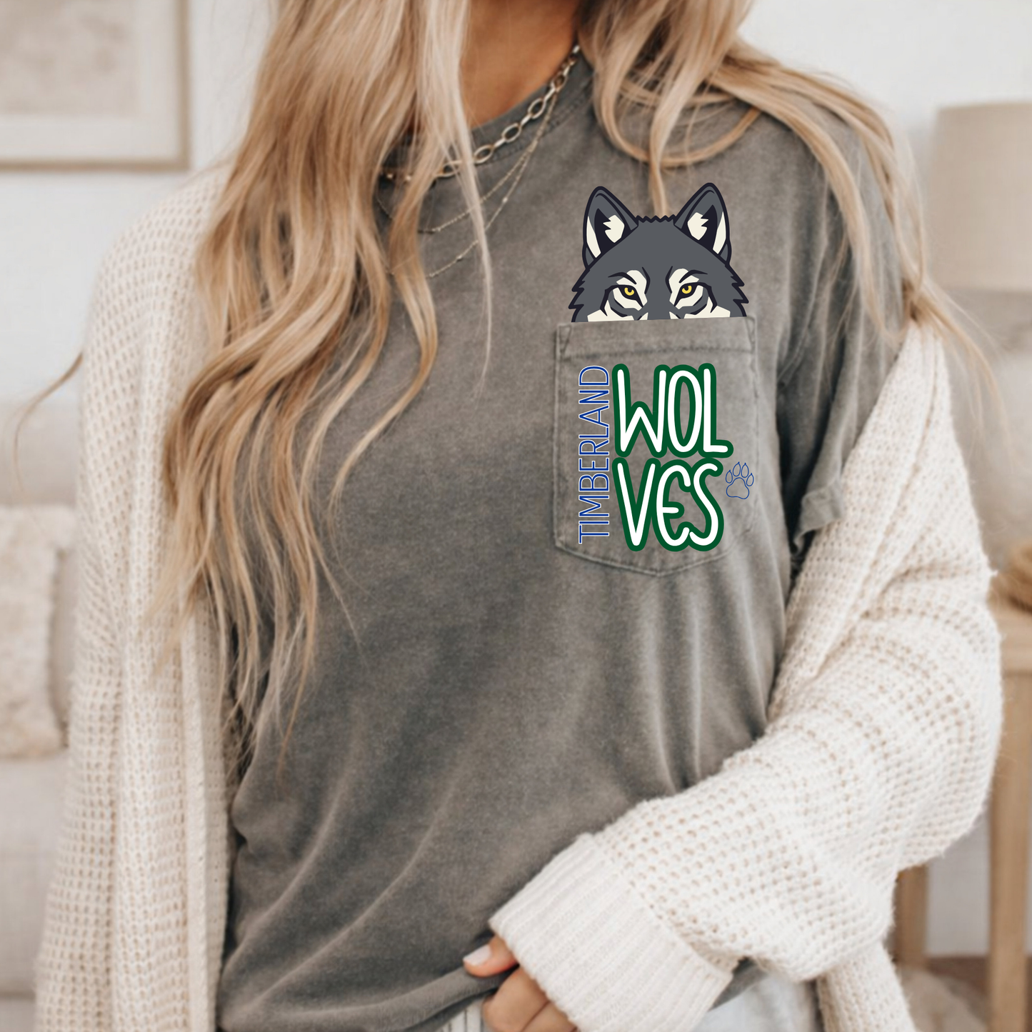 School Mascot Pocket Tee - Short Sleeve Pocket