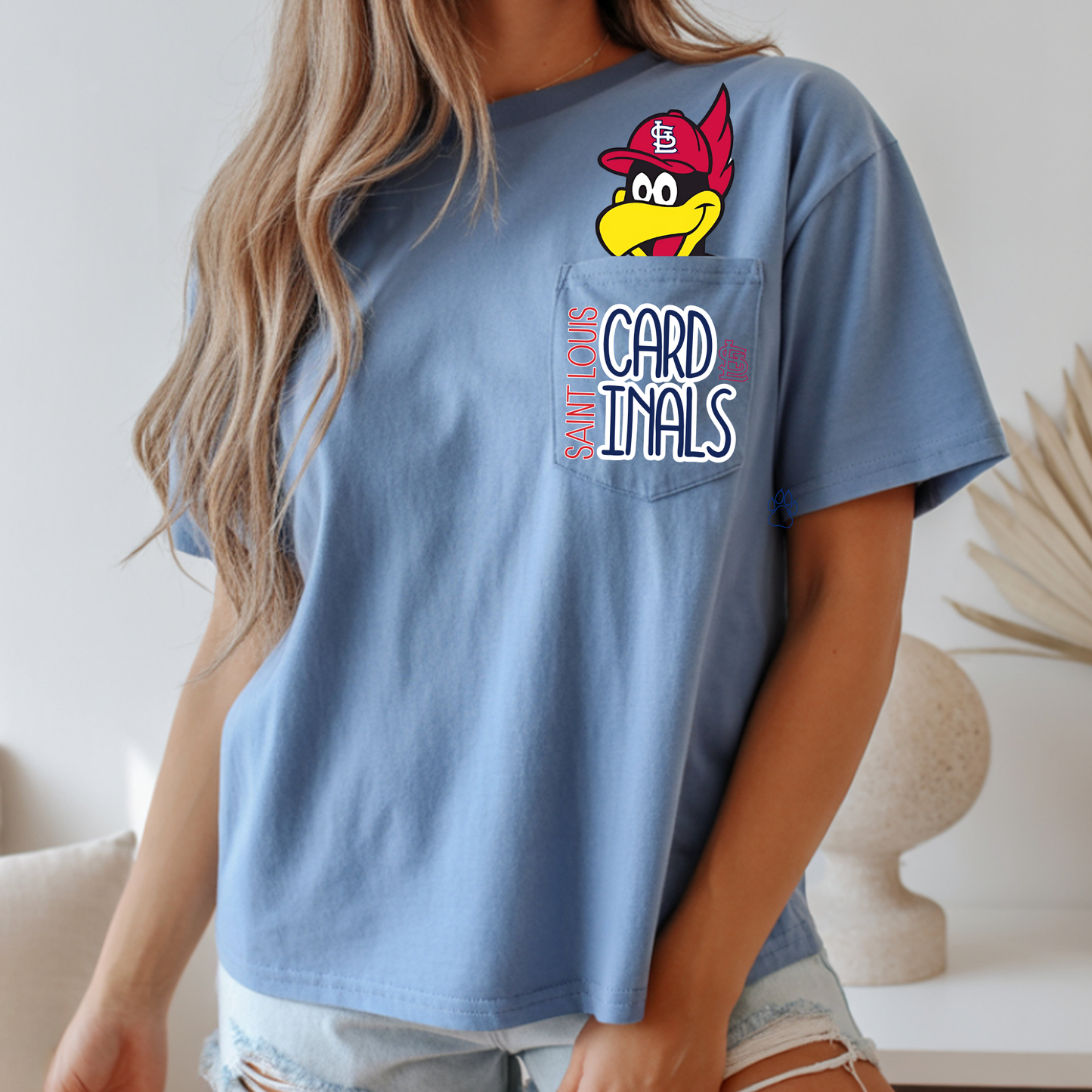 Baseball Team Mascot Pocket Tee - Short Sleeve Pocket