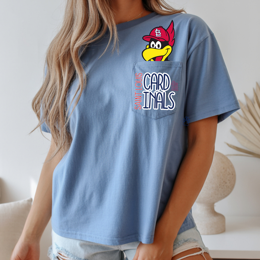 Baseball Team Mascot Pocket Tee - Short Sleeve Pocket