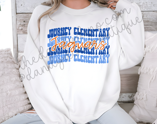 Journey Elementary Jaguars Wavy - Sweatshirt