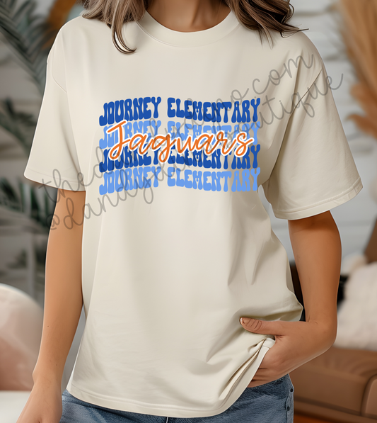 Journey Elementary Jaguars Wavy - Short Sleeve