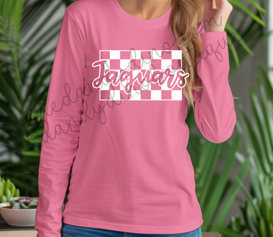 Jaguars Checkered Block - Long Sleeve