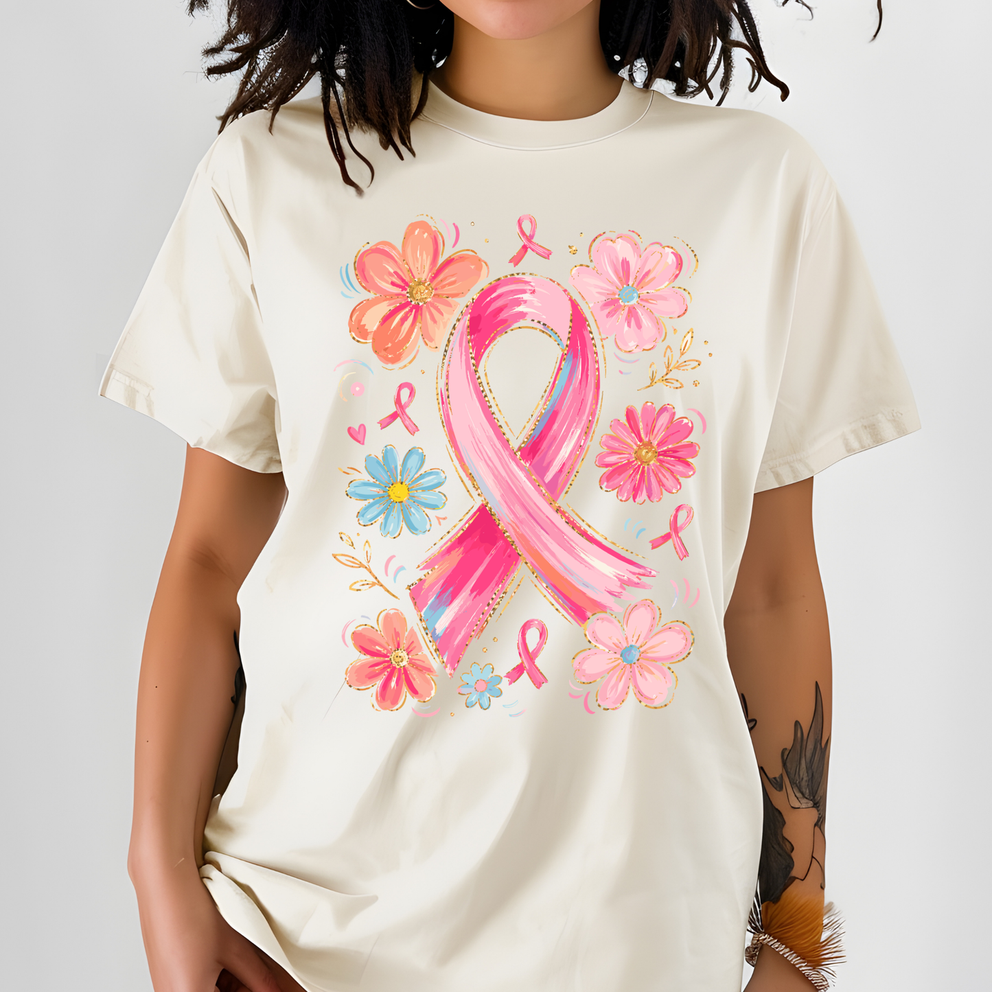 Floral Ribbon - Comfort Colors Short Sleeve