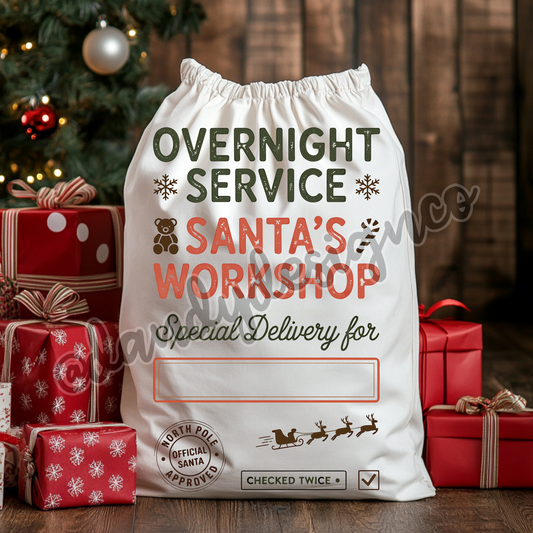 Overnight Delivery Santa Gift Sack