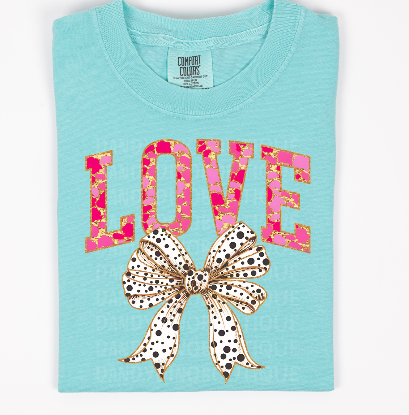 Multicolor Love Dot Bow Short Sleeve/Sweatshirt