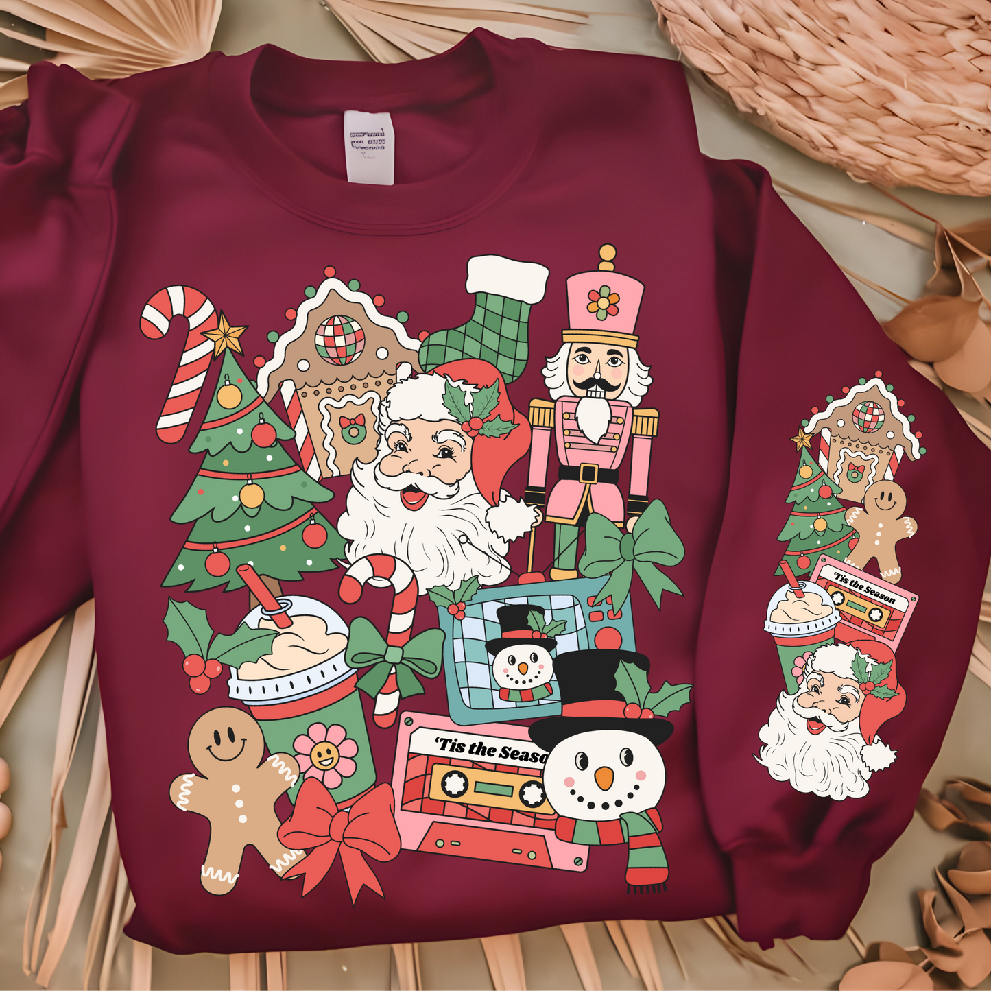 Santa Collage Sleeve - Sweatshirt