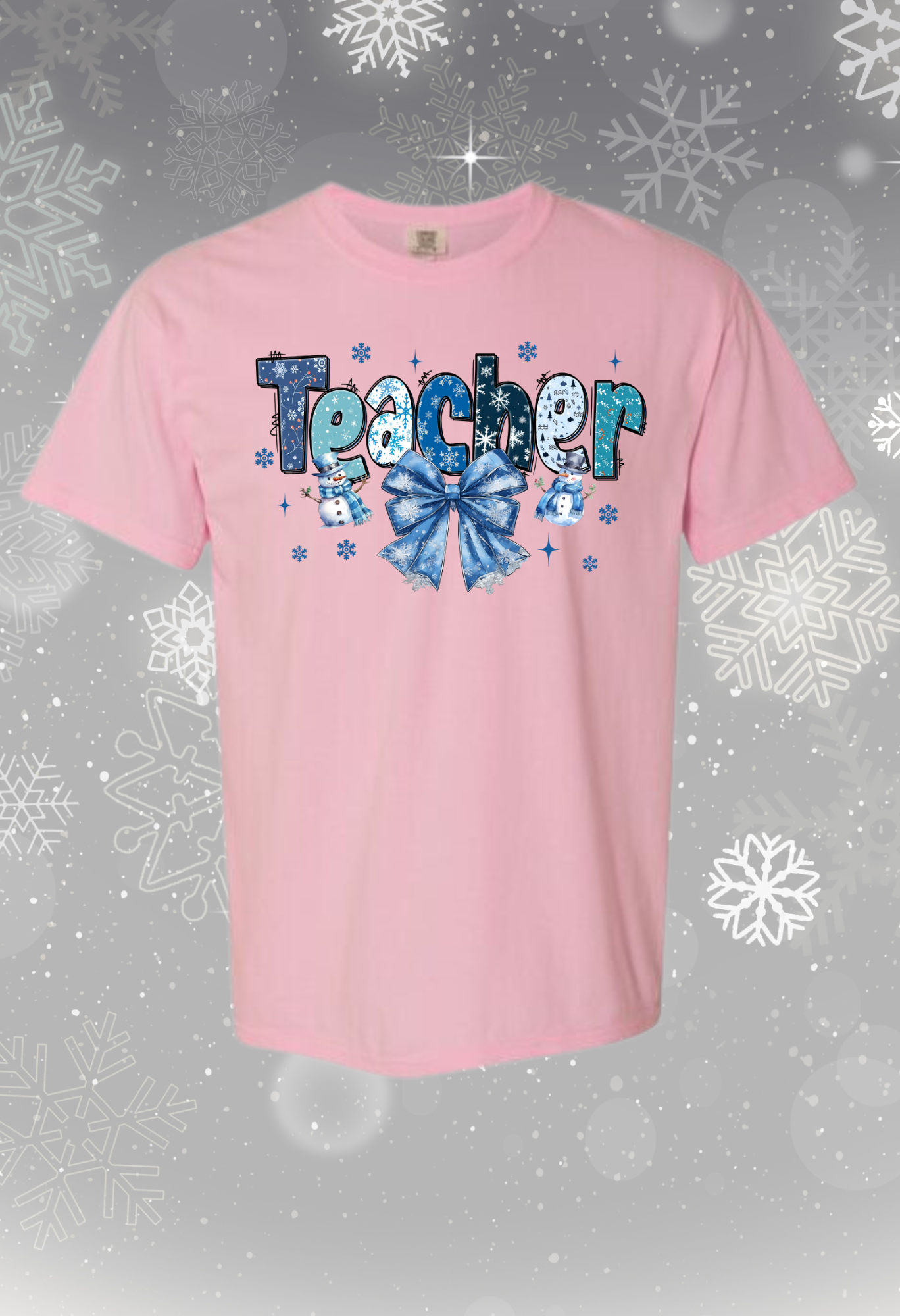 Winter Teacher Doodle Short Sleeve