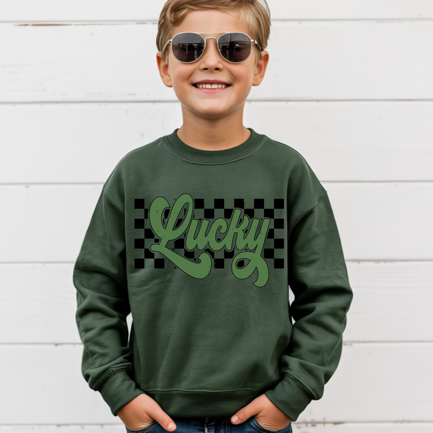 Lucky Checkered - Sweatshirt